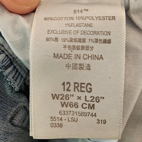 Levi's Boys Light Wash 514 Straight Jeans Size 12 Regular - Picture 9 of 15